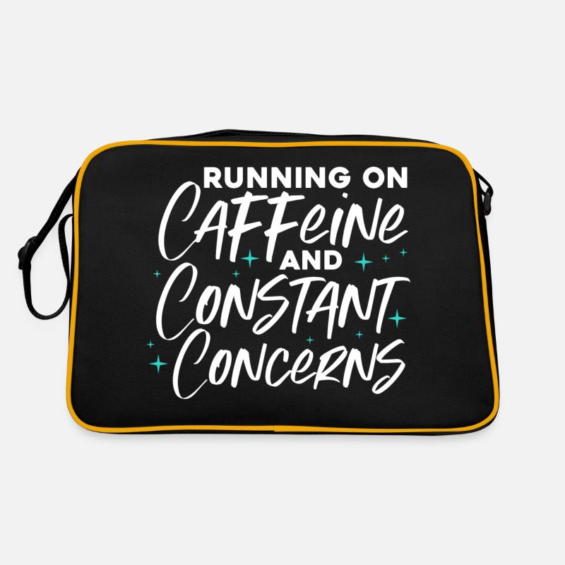 fonctionnant à la caféine et aux préoccupations constantes Design Sac Retro