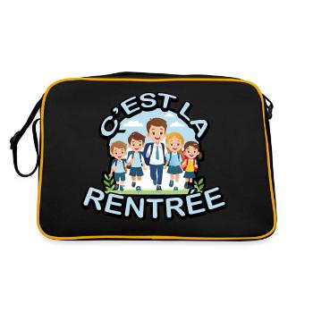 Rentrée Scolaire - Sac Retro - noir/or - Dos