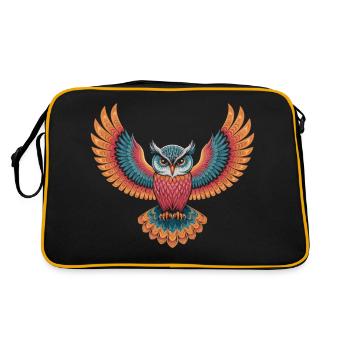 Hibou - Sac Retro - noir/or - Dos
