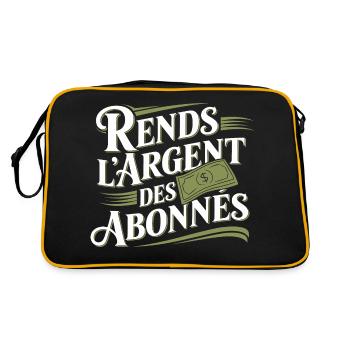 Rends l'argent des abonnés - Sac Retro - noir/or - Dos