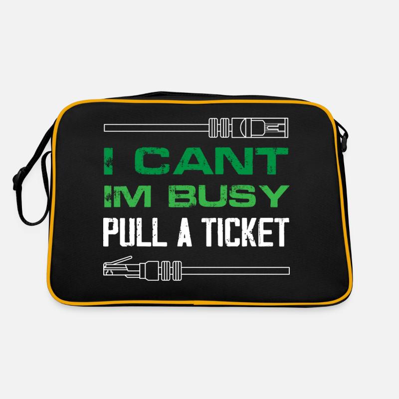 I cant Im busy pull a ticket Design for a network Retro Tasche