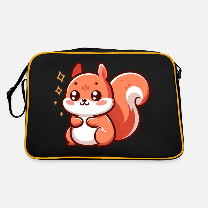 Niedliches kleines Eichhörnchen Retro Tasche