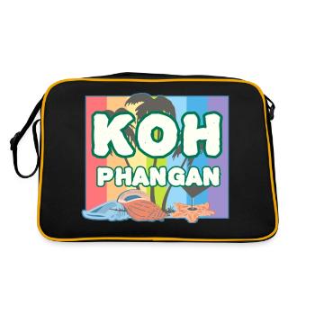 Arc-en-ciel K8h Phangan - Sac Retro - noir/or - Dos