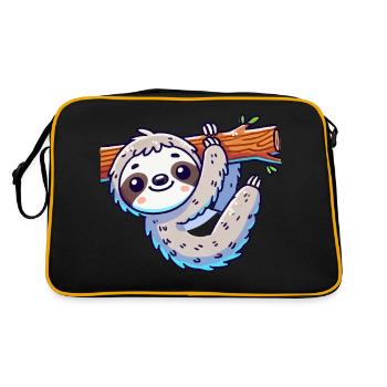 faultier - Retro Tasche - Schwarz/Gold - Hinten