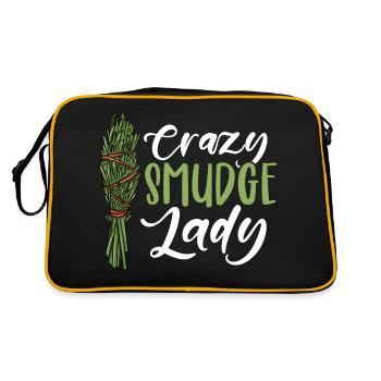 Crazy Smudge Lady Native American Smudging Ritual - Retro Bag - black/gold - Back