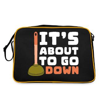 C’est sur le point de descendre Nettoyage de fosse septique Pompage - Sac Retro - noir/or - Dos