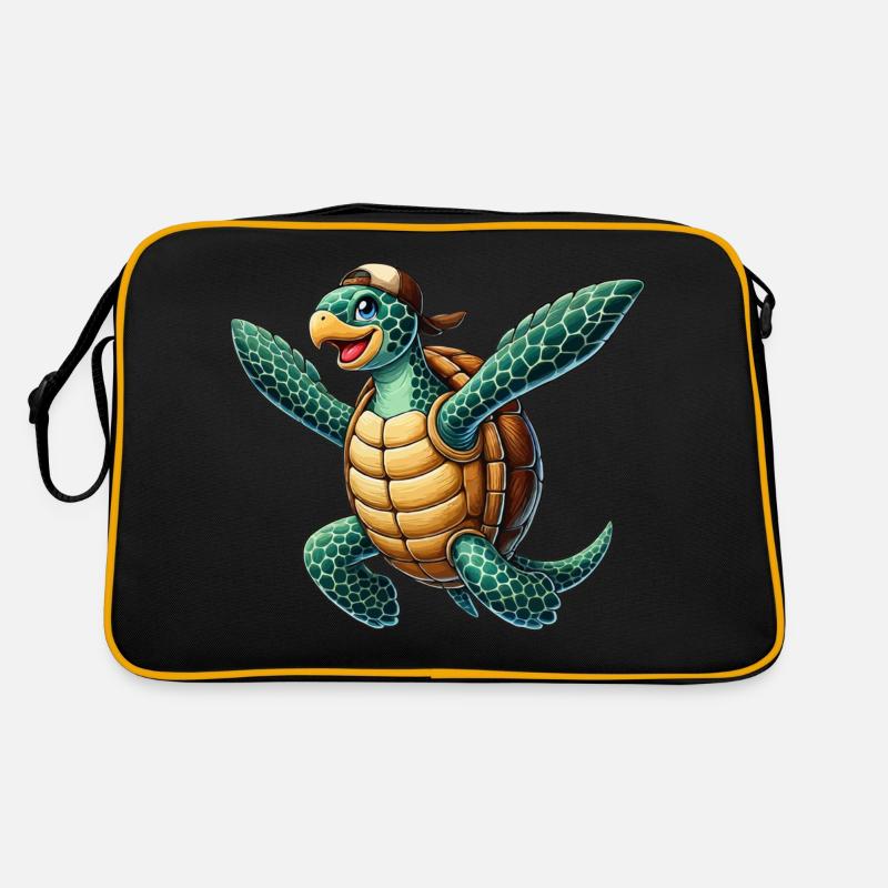 Hawksbill turtle with cap Retro Bag
