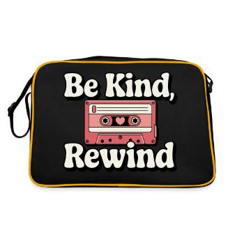 Be Kind, Rewind Cassette Tape - Retro Bag - black/gold - Back