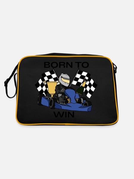 Born to Win - Retro Bag - black/gold