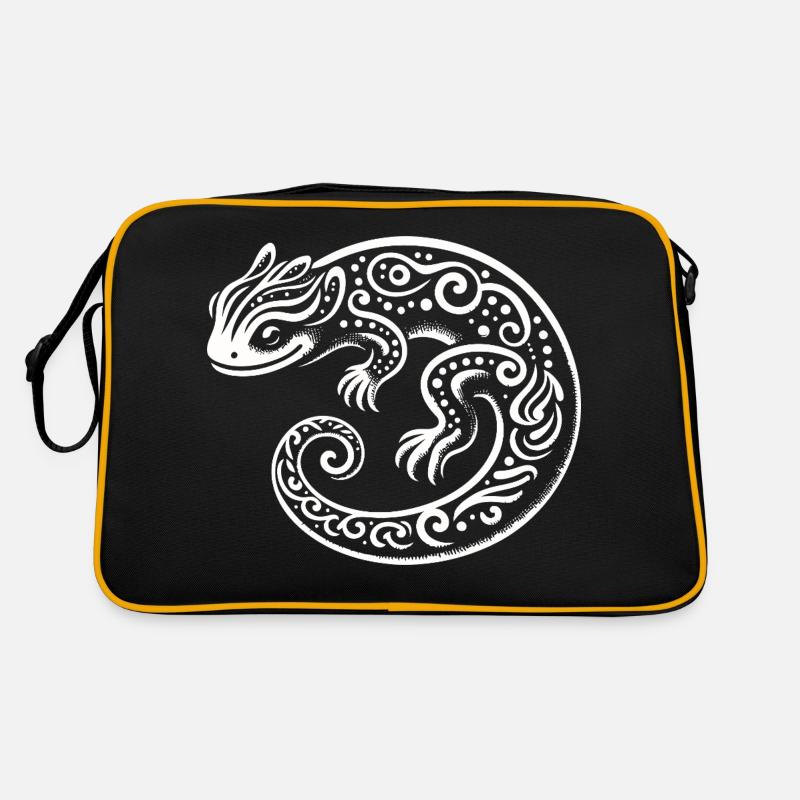 Stammes-Eidechse Retro Tasche