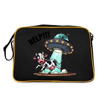 Vache OVNI - Sac Retro - noir/or - Dos