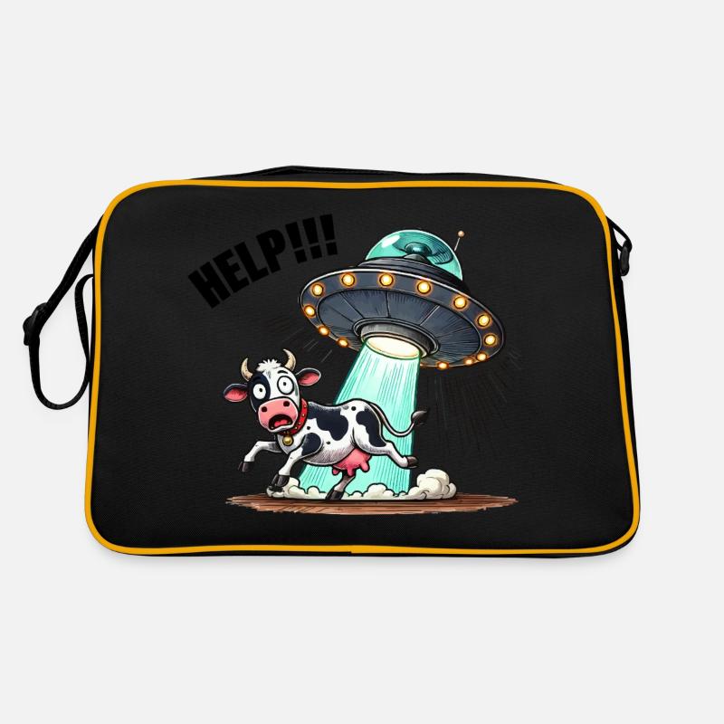 ufo kuh Retro Tasche