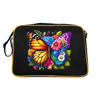 Papillon coloré inspiré de la nature Vibrations estivales - Sac Retro - noir/or - Dos