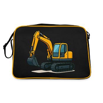 bagger comic - Retro Tasche - Schwarz/Gold - Hinten