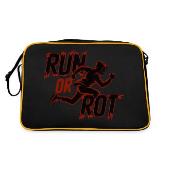 RUN OR ROT - Retro Bag - black/gold - Back