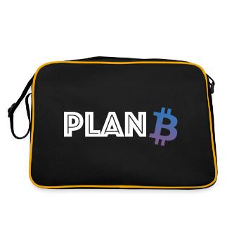 Plan B, Bitcoin | Argent, Bourse, Ethereum, Finance - Sac Retro - noir/or - Dos