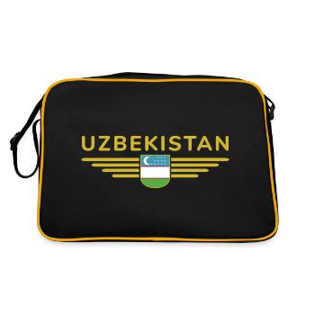 T-shirt de l’Ouzbékistan – Fierté et culture - Sac Retro - noir/or - Dos