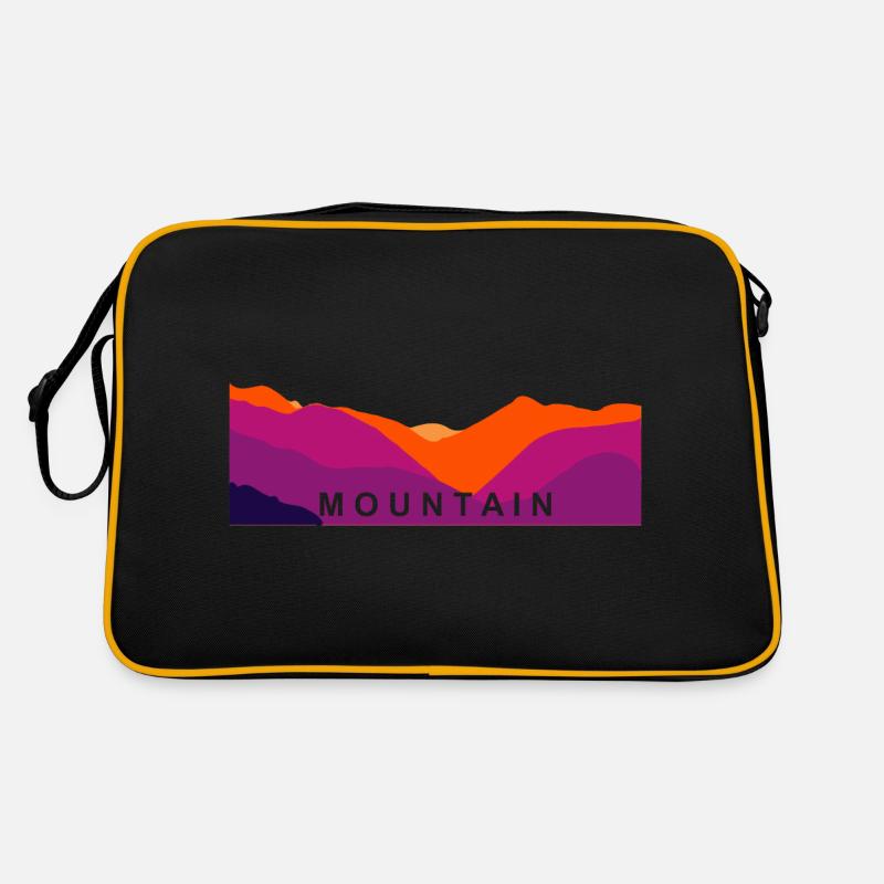 Bergsilouette Mountain Retro Tasche
