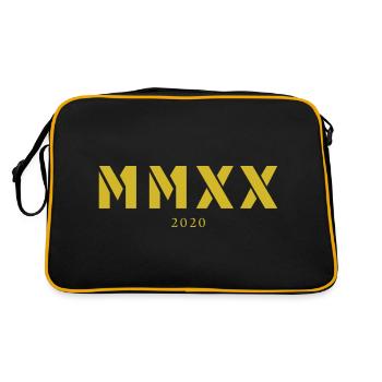 Année de naissance en chiffres romains Fabriqué en 2020 - Sac Retro - noir/or - Dos