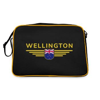 T-shirt Wellington pour les fans néo-zélandais - Sac Retro - noir/or - Dos