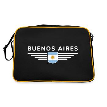Buenos Aires Shirt for Argentina Fans - Retro Bag - black/gold - Back