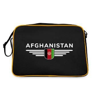 Afghanistan Design – Fierté et culture - Sac Retro - noir/or - Dos