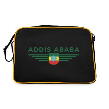 Addis Ababa T-Shirt – Capital City Style - Retro Bag - black/gold - Back