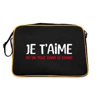 je t'aime ou un truc dans le genre - Sac Retro - noir/or - Dos