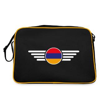 Armenian Style Design T-Shirt - Retro Bag - black/gold - Back