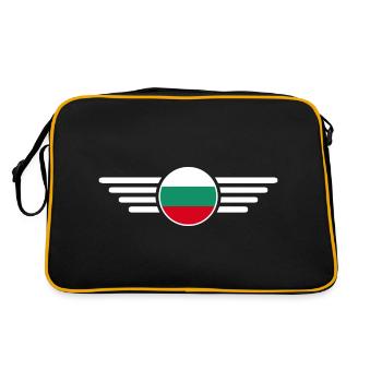 Bulgaria Style Design T-Shirt - Retro Bag - black/gold - Back
