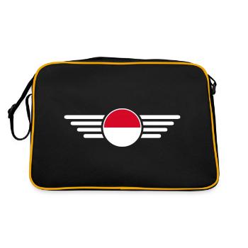 Monaco Style Design T-Shirt - Retro Bag - black/gold - Back