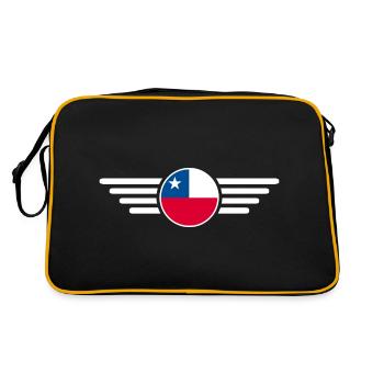 Chile Style Design T-Shirt - Retro Bag - black/gold - Back