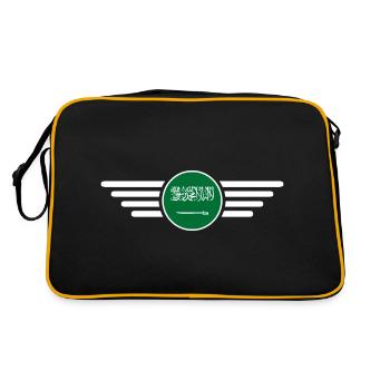 Saudi Arabia Desert Magic Style Design T-Shirt - Retro Bag - black/gold - Back