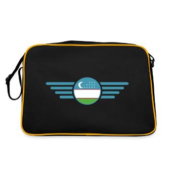 J’aime l’Ouzbékistan, T-shirt design de style élégance - Sac Retro - noir/or - Dos