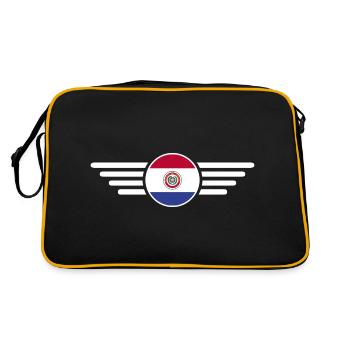 J’aime le Paraguay, T-shirt design de style élégance - Sac Retro - noir/or - Dos