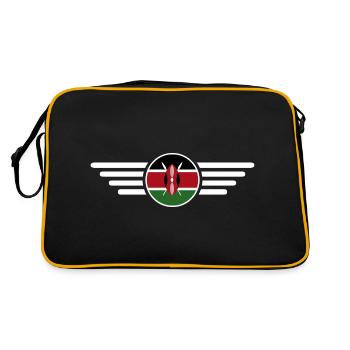 I Love Kenya, Elegance Style Design T-Shirt - Retro Bag - black/gold - Back