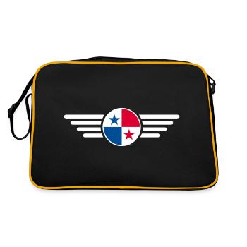 J’aime le Panama, T-shirt design de style élégance - Sac Retro - noir/or - Dos