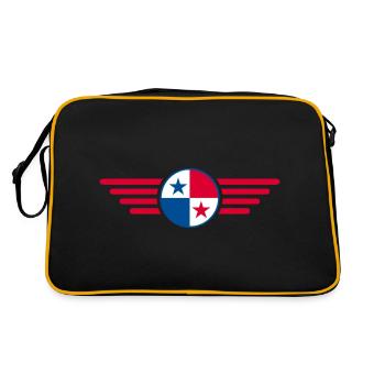 J’aime le Panama, T-shirt design de style élégance - Sac Retro - noir/or - Dos