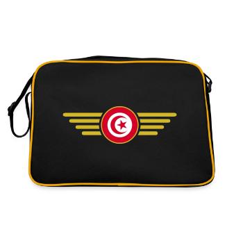 J’aime la Tunisie, T-shirt design style élégance - Sac Retro - noir/or - Dos