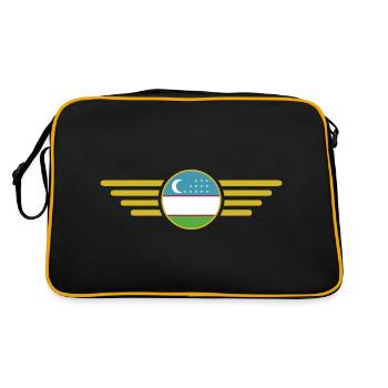 J’aime l’Ouzbékistan, T-shirt design de style élégance - Sac Retro - noir/or - Dos