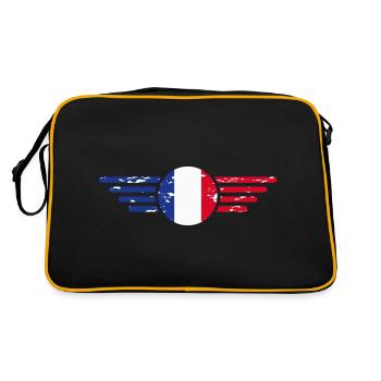 I Love France Elegance Style Design T-Shirt - Sac Retro - noir/or - Dos