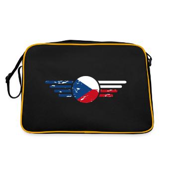 J’aime la République tchèque, T-shirt design de style élégance - Sac Retro - noir/or - Dos