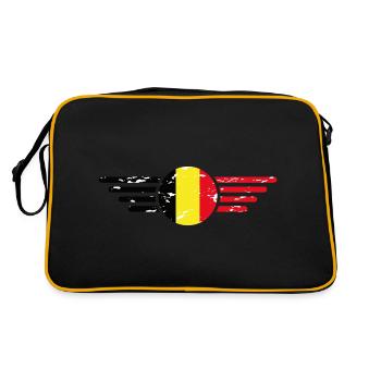 J’aime la Belgique, T-shirt design de style élégance - Sac Retro - noir/or - Dos