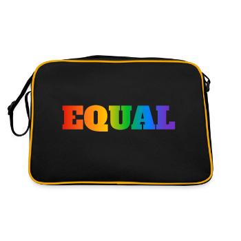 TEXTE ARC-EN-CIEL ÉGAL - Sac Retro - noir/or - Dos