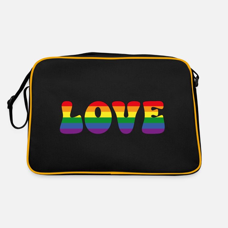 Rainbow Love Retro Tasche