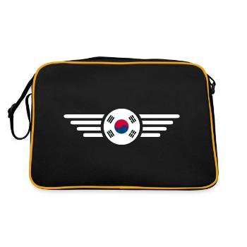Corée du Sud - Sac Retro - noir/or - Dos