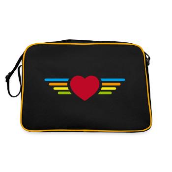 Cœur d’ailes - Sac Retro - noir/or - Dos