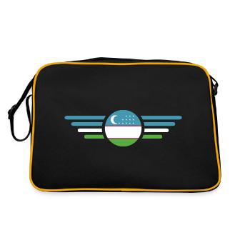 J’aime l’Ouzbékistan, T-shirt design de style élégance - Sac Retro - noir/or - Dos