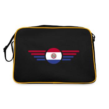 J’aime le Paraguay, T-shirt design de style élégance - Sac Retro - noir/or - Dos
