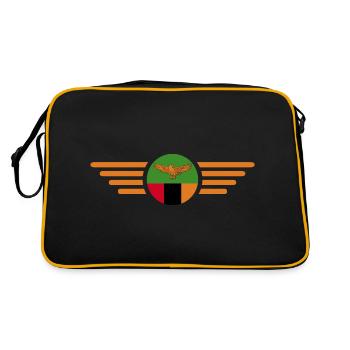 J’aime la Zambie, T-shirt design de style élégance - Sac Retro - noir/or - Dos
